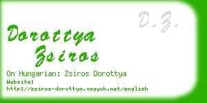 dorottya zsiros business card